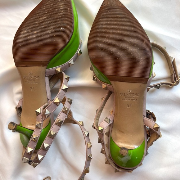 Authentic Valentino Garavani studded heels Green - Picture 3 of 14